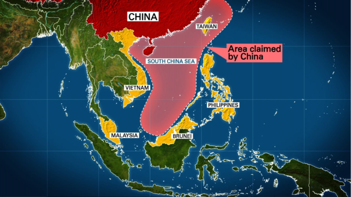 Zona disputată din Marea Chinei de Sud. FOTO via IARI.site